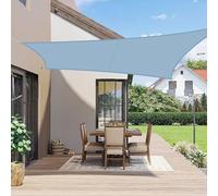 LOVE STORY Voile d'ombrage 4x6m Rectangulaire Imperméable à l'eau PES Toile d'ombrage Bleu avec 95% de Protection UV pour Patio Extérieur Jardin