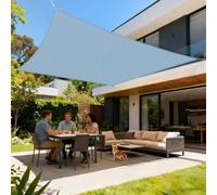 LOVE STORY Voile d'ombrage 4x6m Rectangulaire Imperméable à l'eau Toile d'ombrage Bleu PES avec 95% de Protection UV pour Patio Extérieur Jardin