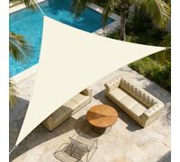 LOVE STORY Voile d'Ombrage Imperméable 2.5x2.5x3.5m Triangulaire, Oxford Toile Ombrage Une Protection des Rayons 95% UV pour Extérieur Jardin Terrass Patio, Crème