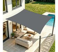 LOVE STORY Voile d'Ombrage Imperméable 3x5m Rectangulaire, Oxford Toile Ombrage Une Protection des Rayons 95% UV pour Extérieur Jardin Terrass Patio, Anthracite