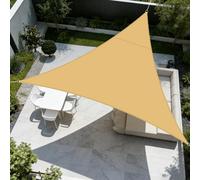 LOVE STORY Voile d'Ombrage Imperméable 4x4x4m Triangulaire, Oxford Toile Ombrage Une Protection des Rayons 95% UV pour Extérieur Jardin Terrass Patio, Sable