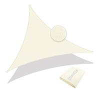 LOVE STORY Voile d'Ombrage Imperméable 4x4x4m Triangulaire, Oxford Toile Ombrage Une Protection des Rayons 95% UV pour Extérieur Jardin Terrass Patio, Crème