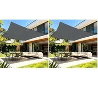 LOVE STORY Voile d'ombrage Rectangulaire 3x4m,avec 95% UV pour Extérieur (Lot de 2)