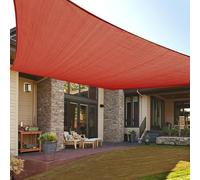 LOVE STORY Voile d'ombrage rectangulaire pour extérieur, terrasse, Jardin, Cour, 1,8/3,6/4,6/6 m, Terre Cuite Rouge 1,8/2,4/3,6/6 m