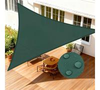 LOVE STORY Voile d'ombrage Triangulaire Imperméable 3x3x3m Toile Ombrage PES avec 95% UV Protection pour Patio Extérieur Jardin Terrasse, Verde