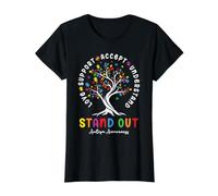 Love Support Accept Comprendre l'Autisme Sensibilisation aux Personnes autistes T-Shirt Graphique avec Valeur