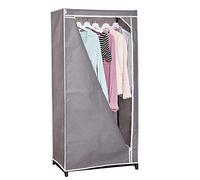 LOVE !T STORE !T Armoire Pliante pour Le Rangement des vêtements, des Chaussures et Plus Encore - avec Tringle à vêtements - en Tissu (Non-tissé Respirant) - Gris - 75 x 50 x 160 cm
