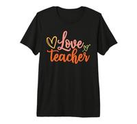 Love Teacher Teach Vintage School Teachers T-Shirt Haut de Gamme
