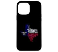 Love Texas Word Cloud Silhouette Drapeau Patriotique TX Rouge Bleu Coque pour iPhone 13 Pro Max