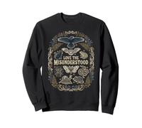 Love The Misunderstood Gothic Raven Batte Chat Crapaud Serpent Papillon Sweatshirt