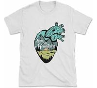 Love The Mountains Tshirt Hike Adventure Mountains Womens Mens White Manches Courtes(3X-Large)