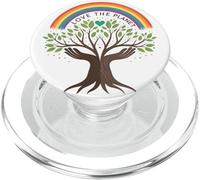Love The Planet Arbre de Paix Arc-en-Ciel Terre Jour Eco Nature PopSockets PopGrip pour MagSafe