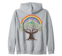 Love The Planet Arbre de Paix Arc-en-Ciel Terre Jour Eco Nature Sweat à Capuche