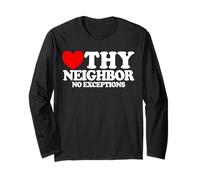 Love Thy Neighbor No Exceptions Christian Faith Jésus Manche Longue