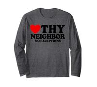 Love Thy Neighbor No Exceptions Christian Faith Jésus Manche Longue