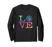Love Tie Dye Cadeau Soleil Taino Coqui Cercle Porto Rico Boricua Manche Longue