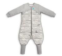 Love To Dream™ Combinaison Pyjama avec Jambes, 6-12 Mois - Grise | Manches Longues, Couverture et Couette légères | 3,5 Tog | Hiver/Automne 14-16 °C | Coton | Lavable en Machine | Zip Double Sens