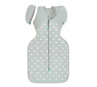 Love To Dream Emmaillotage de transition 8,5 à 11 kg, mini nuage blanc, ajustement parfait, ailes zippées, 1,5 TOG convient pour des températures douces (18-22 °C), lavable en machine et double