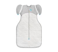 Love To Dream Sac de Transition Swaddle Up Medium 6-8,5 kg, Blanc, Coupe ajustée, Ailes Amovibles, Indice de Protection 2,5 Tog (16-20 °C), Lavable en Machine et Double Fermeture éclair