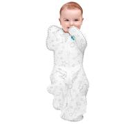 Love To Dream Swaddle Up Bamboo, Taille M 6,5-8 kg, Couleur crème, Coupe ajustée pour Un Sommeil réparateur, 1,0 Tog (20-24 °C), Lavable en Machine et Double Fermeture éclair