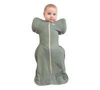 Love to Dream Deel Olive Sac de Transition à emmailloter Taille L 8-11,5 kg, Ajustement Parfait, Ailes zippées, 1,0 tog adapté à des températures modérées (20-24 °C), Lavable en Machine et Double