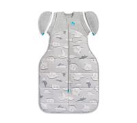 Love To Dream™ Swaddle UP™ Gigoteuse de transition, taille M (6-8,5 kg) - Grise | Extra chaude, coupe ajustée, ailettes zippées | 3,5 Tog | Hiver/automne 14-16 °C | Coton | Zip double sens