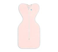 Love To Dream Swaddle Up, nouveau-né 2,2-3,8 kg, rose clair, coupe ajustée pour un bon sommeil, 0,2 Tog (24-27 °C), lavable en machine et double fermeture éclair