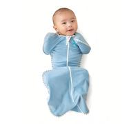 Love To Dream Swaddle Up, Taille M 6-8,5 kg - Bleu, Coupe ajustée, favorise Un Sommeil sain, 1,0 Tog - 20-24 °C, Coton Lavable en Machine et Double Fermeture éclair