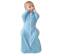 Love To Dream Swaddle Up, Taille M 6-8,5 kg - Bleu, Coupe ajustée, favorise Un Sommeil sain, 1,0 Tog - 20-24 °C, Coton Lavable en Machine et Double Fermeture éclair