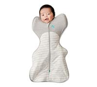 Love To Dream Swaddle Up, Taille M 6-8,5 kg, White Dreamer, Coupe ajustée pour Un Sommeil réparateur, température 2,5 Tog (16-20 °C), Lavable en Machine et Double Fermeture éclair