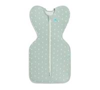 Love To Dream Swaddle UP, taille S 3,5 à 6 kg - Moon Olive, ajustement parfait, soutient une routine de sommeil saine, tog 1.0 pour des températures de 20 à 24 °C, lavable en machine, coton extensible