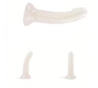 Love to Love Dildolls - Dildo Réaliste en Silicone Liquide 100% Soft Touch, Stimulation P&G-Spot,Corps Flexible avec Ventouse Puissante,Anal Safe, Étanche IPX7,Gode Design Pailleté - Extravaganza/M
