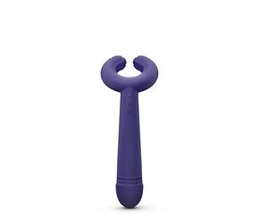 Love to Love - Please Me - Stimulateur - 8 Modes de Vibration - Silicone - Autonomie: 1H - Longueur insérable : 13 cm x Ø3,6 - Splashproof - Design Texturé - Flexible - Midnight Indigo
