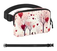 Love Tree 418 Sac banane à bandoulière pour homme et femme, sac banane pour voyage, marche, course, randonnée, cyclisme, multicolore, 4 x 23 x 15 cm, multicolore, 1.5x9.0x5.9in/4x23x15cm