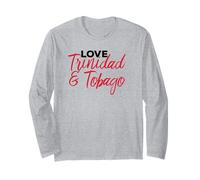 Love Trinidad & Tobago Flag Caribbean West Indian Day Tee Manche Longue