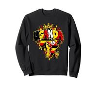 Love Uganda Pride Drapeau Afrique Carte Graffiti Couronne Drapeau Sweatshirt