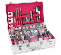 Love Urban Beauty Dazzling ¿ De Maquillage Végétalienne 60 Pièces Pour Adolescents ¿ Élégante Boîte Argentée ¿ Design Compact Et Léger ¿ Ensemble De Maquillage Pour Femme Facile À Transporter