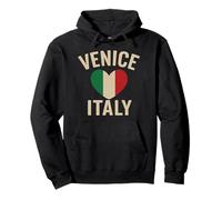 Love Venise Italy Venezia Italia Drapeau italien Cœur Sweat à Capuche