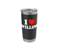 Love Willow Funny Cute Tree, petite amie, nom de rencontre, fan de Crush Gobelet isotherme en acier inoxydable double paroi