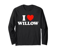 Love Willow Funny Cute Tree, Petite Amie, nom de Rencontre, Fan de Crush Manche Longue