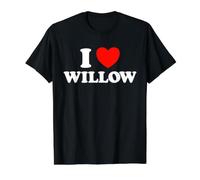 Love Willow Funny Cute Tree, Petite Amie, nom de Rencontre, Fan de Crush T-Shirt Graphique avec Valeur, Homme, Noir, M