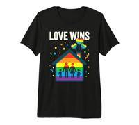 Love Wins Citation Rainbow Equality LGBTQ All T-Shirt Haut de Gamme
