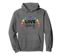 Love Wins - Pride LGBTQ Cœur arc-en-ciel égalité Sweat à Capuche