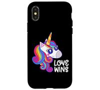 Love Wins Unicorn LGBT Pride Coque pour iPhone X/XS