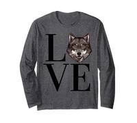 Love Wolf Fête d'anniversaire pour Filles et garçons 12 Ans Qui Aiment Les Loups Manche Longue