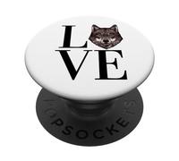 Love Wolf Fête d'anniversaire pour Filles et garçons 12 Ans Qui Aiment Les Loups PopSockets PopGrip Adhésif
