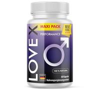 Love X - Complément Nutritionnel pour Hommes Actifs avec L-Arginine, L-Citrulline, Maca et Extrait de Pépins de Raisin - 100% Naturel - 1x 60 Capsules