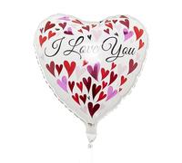 Love You Happy Hearts Foil Balloon - Standard Circle