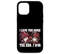 Love You More The End I Win Floral Roses Flower GNOME Couple Coque pour iPhone 12/12 Pro
