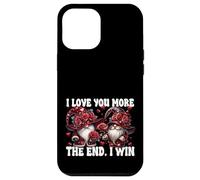 Love You More The End I Win Floral Roses Flower GNOME Couple Coque pour iPhone 12 Pro Max